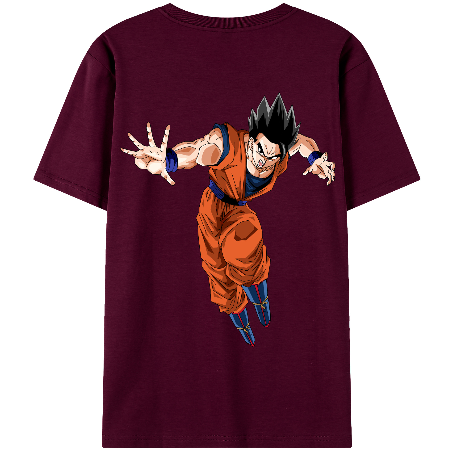 （画像用） ドラゴンボール 孫 悟飯（そんごはん）DRAGON BALL Son Gohan レディース半袖Tシャツ(バックプリント)